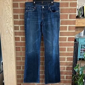 7 For All Mankind Women's Dark Indigo Bootcut Jeans